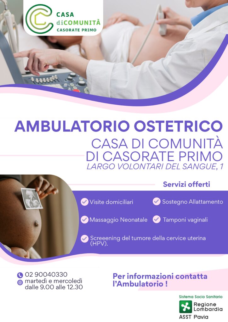 AMBULATORIO OSTETRICO – CASA DI COMUNITÀ DI CASORATE PRIMO