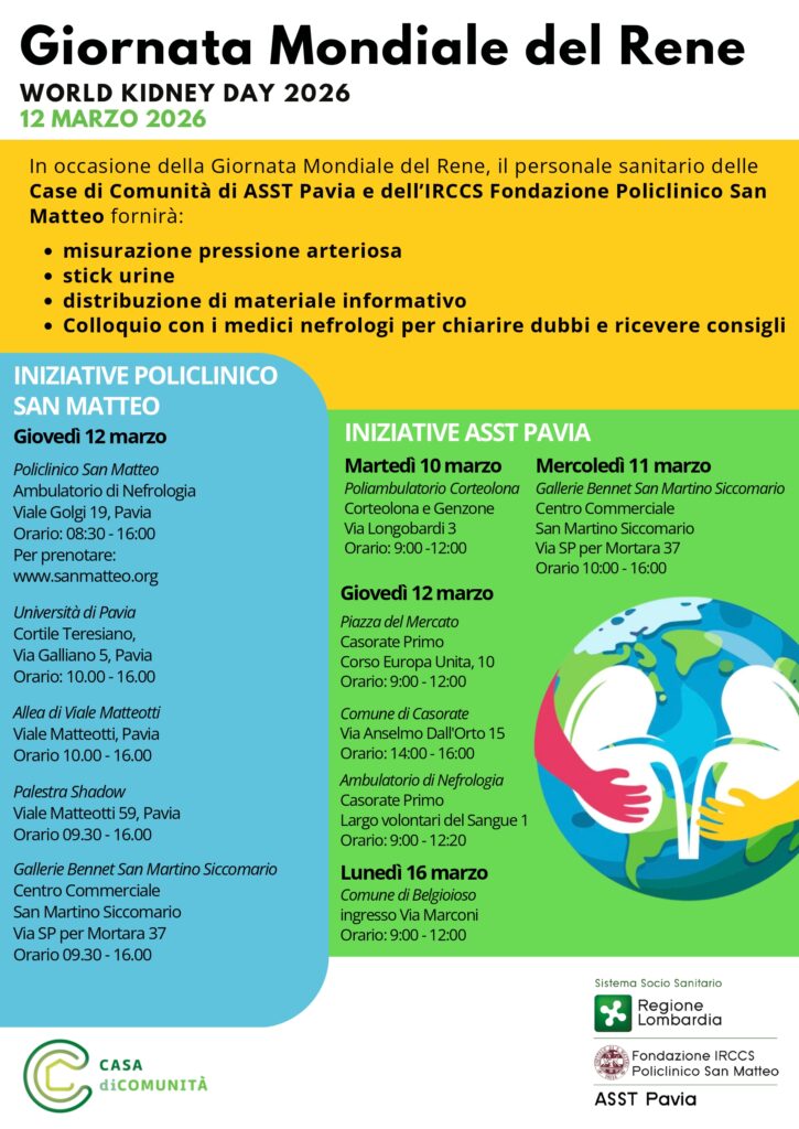 12 marzo 2026 – Giornata Mondiale del Rene