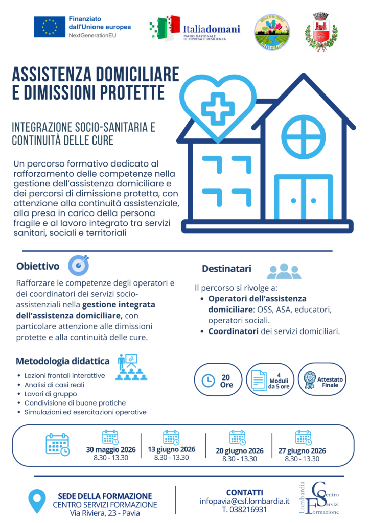 Corso di formazione – assistenza domiciliare e dimissioni protette