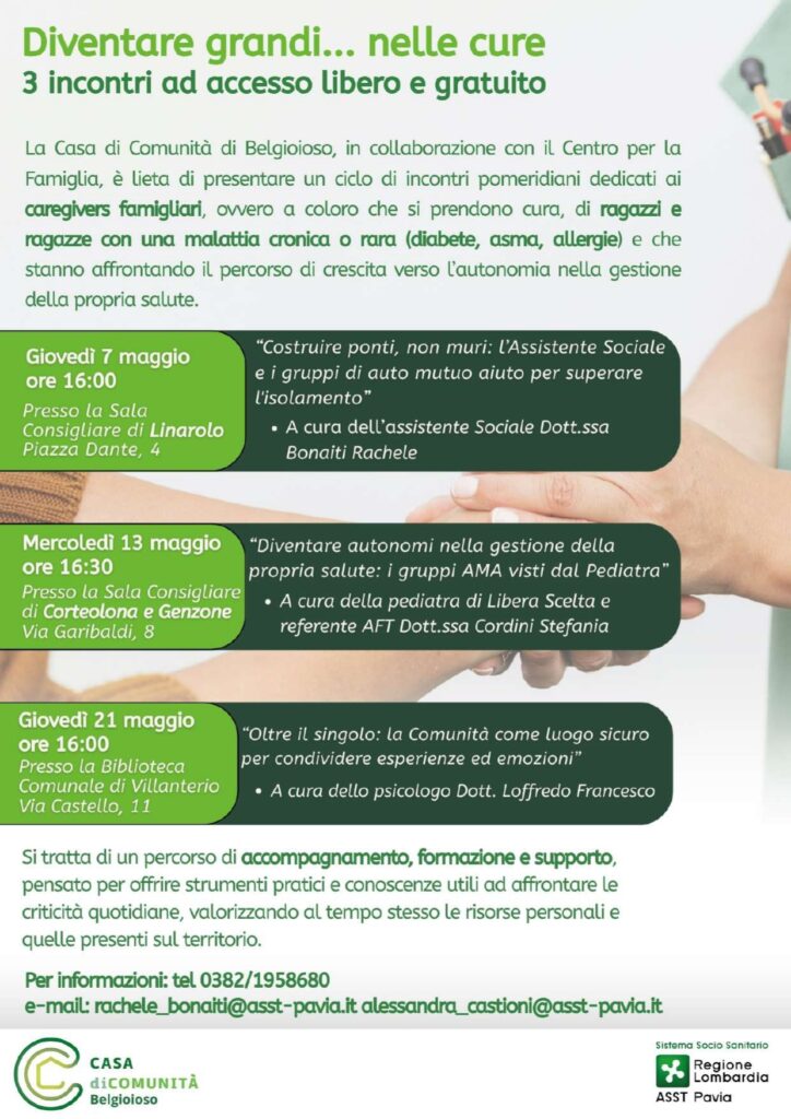 “Diventare grandi… nelle cure” – Gruppo AMA Centro per la Famiglia Basso Pavese