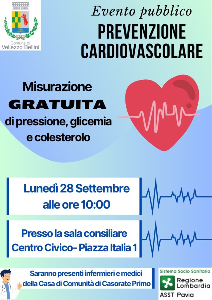 Prevenzione Cardiovascolare – Vellezzo Bellini, 28.09.26