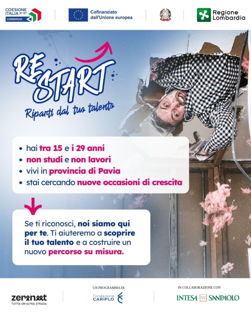 PROGETTO RESTART – RIPARTI DAL TUO TALENTO. PER RAGAZZE E RAGAZZI TRA I 15 E I 29 ANNI.